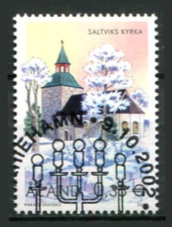 Åland Afa 212 Stemplet