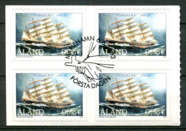 Åland Afa 224 Stemplet Sammentryk