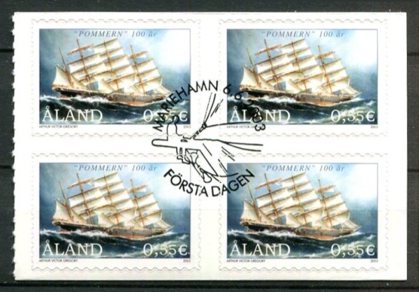 Åland Afa 224 Stemplet Sammentryk