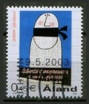 Åland Afa 223 Stemplet