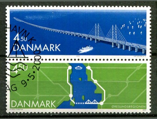 Danmark Afa 1254 - 55 Stemplet Sammentryk