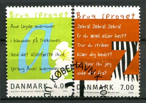 Danmark Afa 1281 - 82 Stemplet