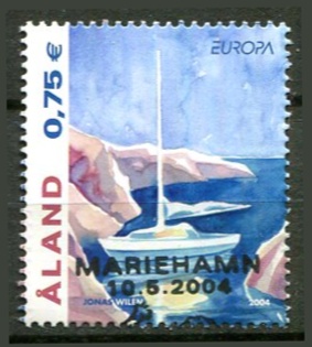 Åland Afa 233 Stemplet