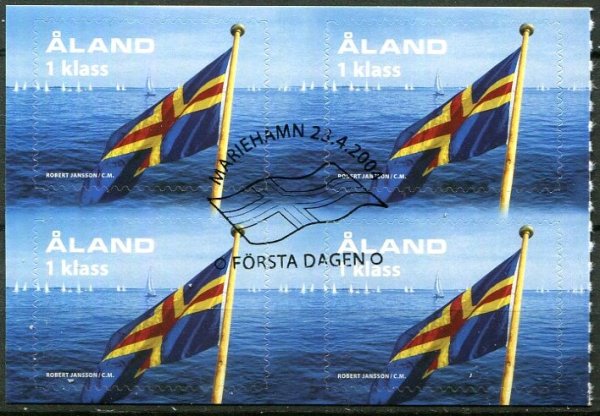 Åland Afa 235 Stemplet Sammentryk
