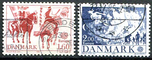 Danmark Afa 727 - 28 Stemplet