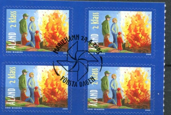 Åland Afa 252 Stemplet Sammentryk