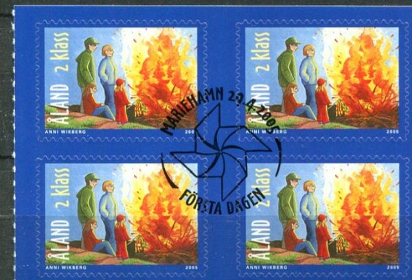 Åland Afa 252 Stemplet Sammentryk