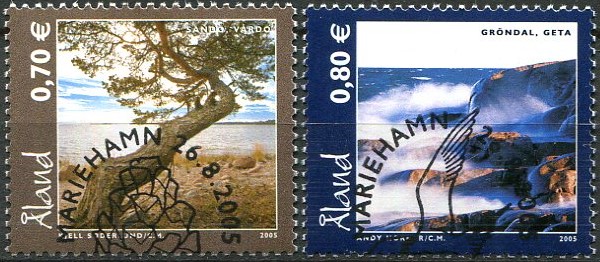 Åland Afa 256 - 57 Stemplet