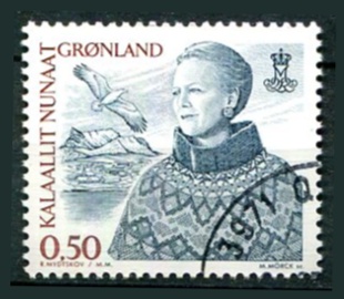 Grønland Afa 398 Stemplet