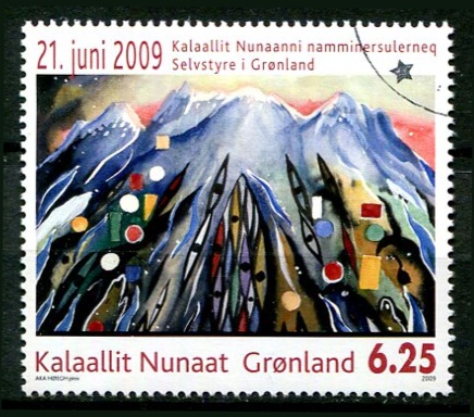Grønland Afa 543 Stemplet