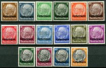 Tysk post i Elsass-Lothringen Afa 17 - 32 Ustemplet