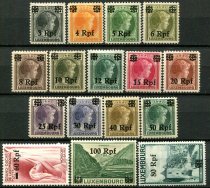 Tysk post i Luxemburg Afa 26 - 41 Ustemplet