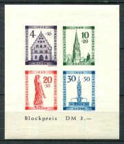 Baden Afa 38 Postfrisk Miniark