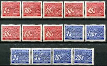 Böhmen-Mähren Afa 1 - 14 Ustemplet Portomærker