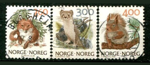 Norge Afa 1007 - 09 Stemplet