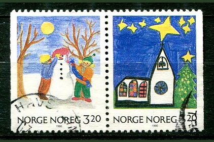 Norge Afa 1054 - 55 Stemplet Parstykke