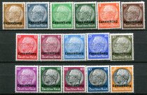 Tysk post i Luxemburg Afa 1 - 16 Ustemplet