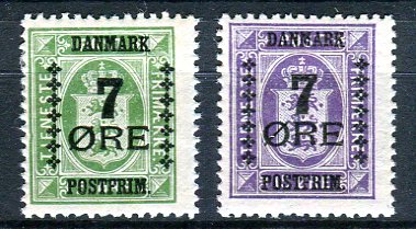 Danmark Afa 163 + 165 Ustemplet