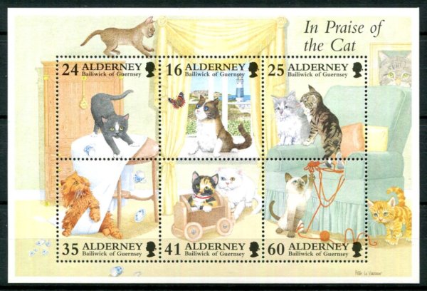 Alderney Afa 94 - 99 Postfrisk Miniark