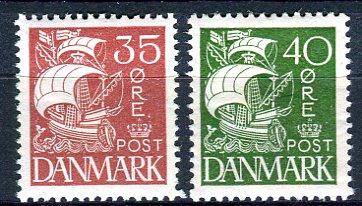Danmark Afa 173 - 74 Ustemplet