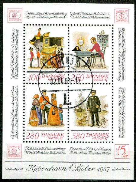 Danmark Afa 869 Stemplet Miniark
