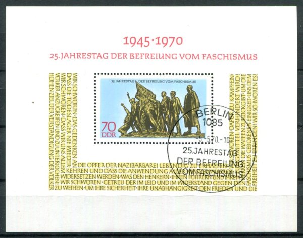 DDR Afa 1340 Stemplet Miniark