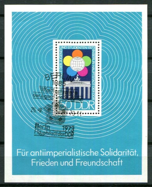 DDR Afa 1609 Stemplet Miniark