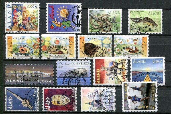 Åland 2002 komplet stemplet