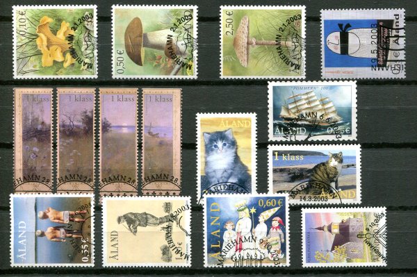 Åland 2003 komplet stemplet