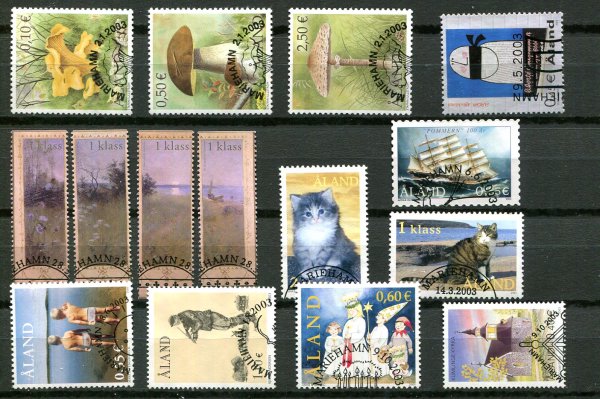 Åland 2003 komplet stemplet