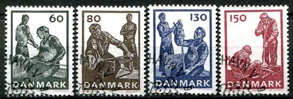 Danmark Afa 627 - 30 Stemplet