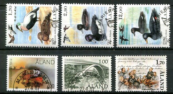 Åland 1987 komplet stemplet
