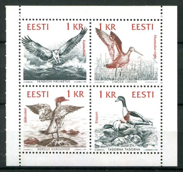 Estland Afa 212 - 15 Postfrisk Miniark
