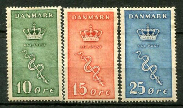 Danmark Afa 178 - 80 Ustemplet