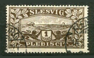 Slesvig Afa 25 Stemplet