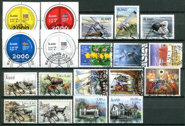 Åland 2000 komplet stemplet
