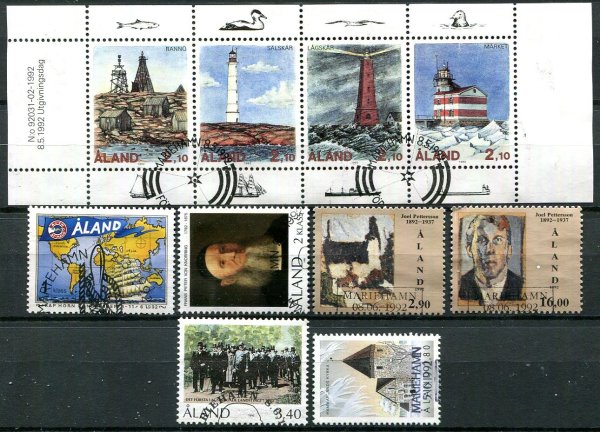 Åland 1992 komplet stemplet