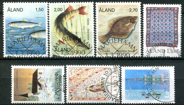 Åland 1990 komplet stemplet incl. 10a