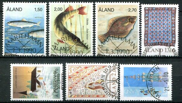 Åland 1990 komplet stemplet incl. 10a