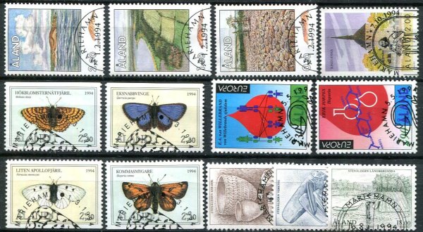 Åland 1994 komplet stemplet