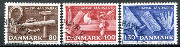 Danmark Afa 641 - 43 Stemplet