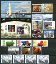 Åland 2010 komplet stemplet med frankeringsmærker og miniark