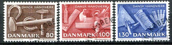 Danmark Afa 641 - 43 Stemplet