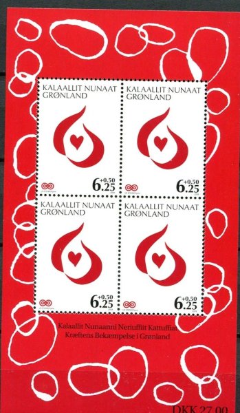 Grønland Afa 530 Postfrisk Miniark