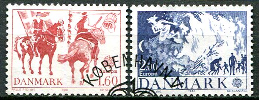 Danmark Afa 727 - 28 Stemplet