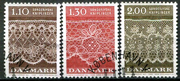 Danmark Afa 711 - 13 Stemplet