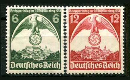 Tyske Rige Afa 581 - 82 Ustemplet