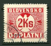 Slovakiet Afa 09 Stemplet Portomærke