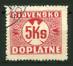 Slovakiet Afa 10 Stemplet Portomærke