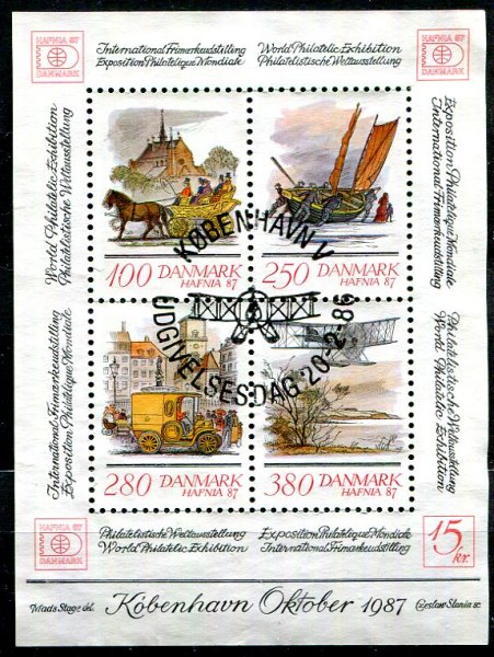 Danmark Afa 852 Stemplet Miniark